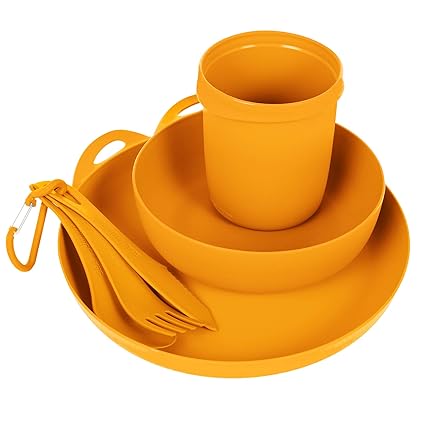 Delta Camp Set (Bowl, Plate, Mug, Cutlery) Orange