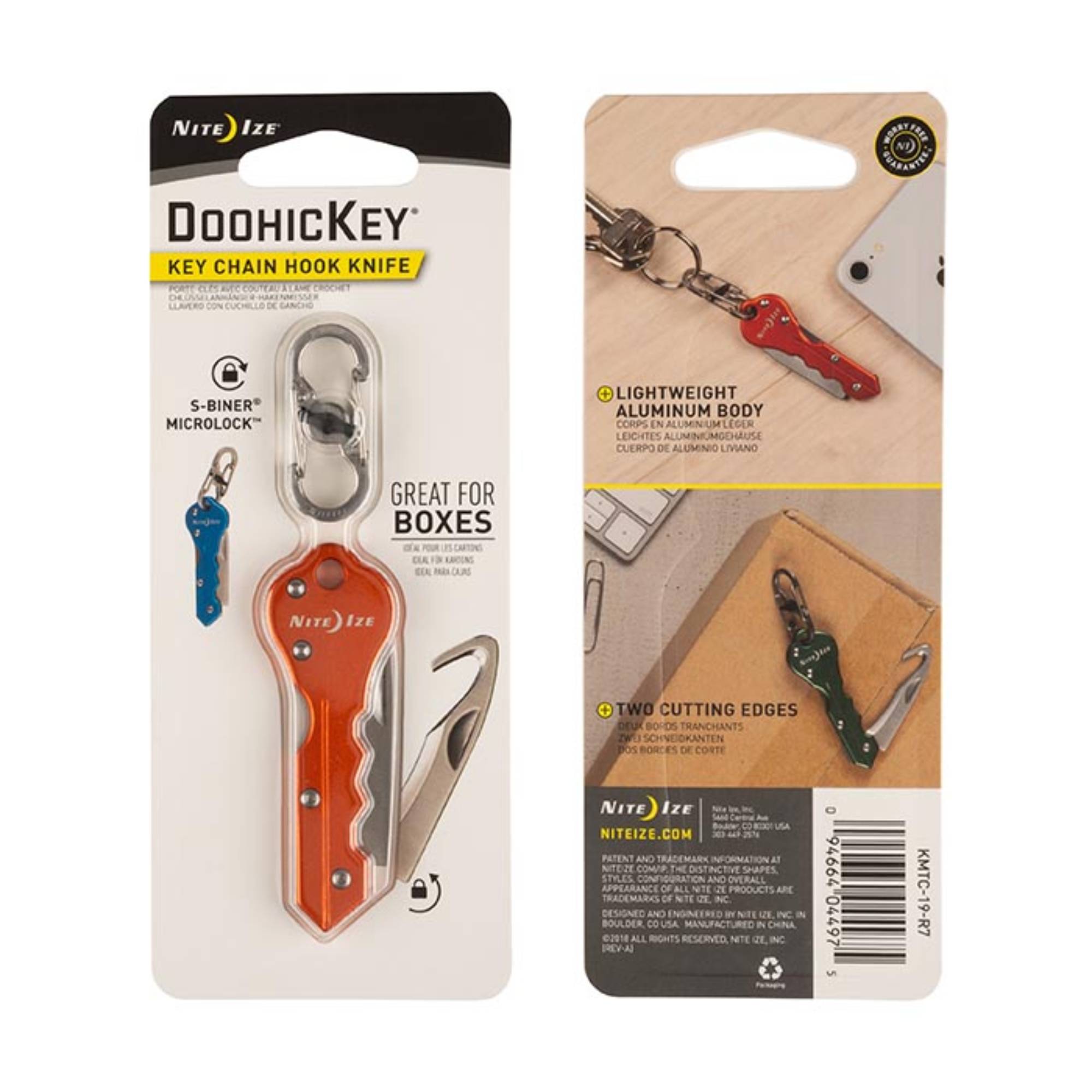DoohicKey® - Key Chain Hook Knife - Orange