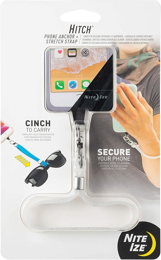 Hitch® Phone Anchor + Stretch Strap - White Sparkle