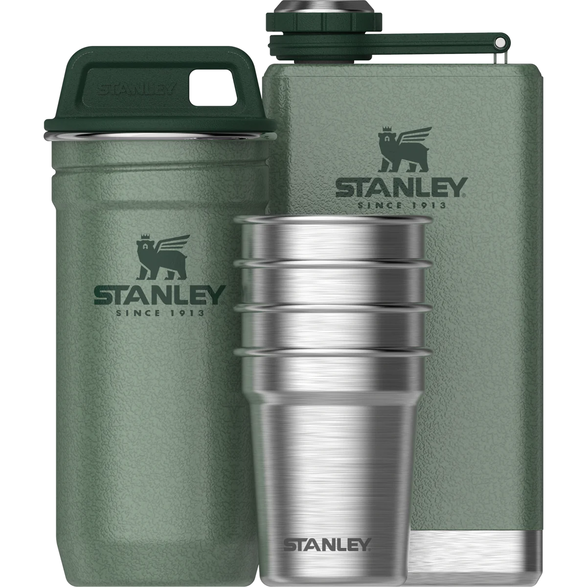 Adventure Shot Glass + Flask - Hammertone Green