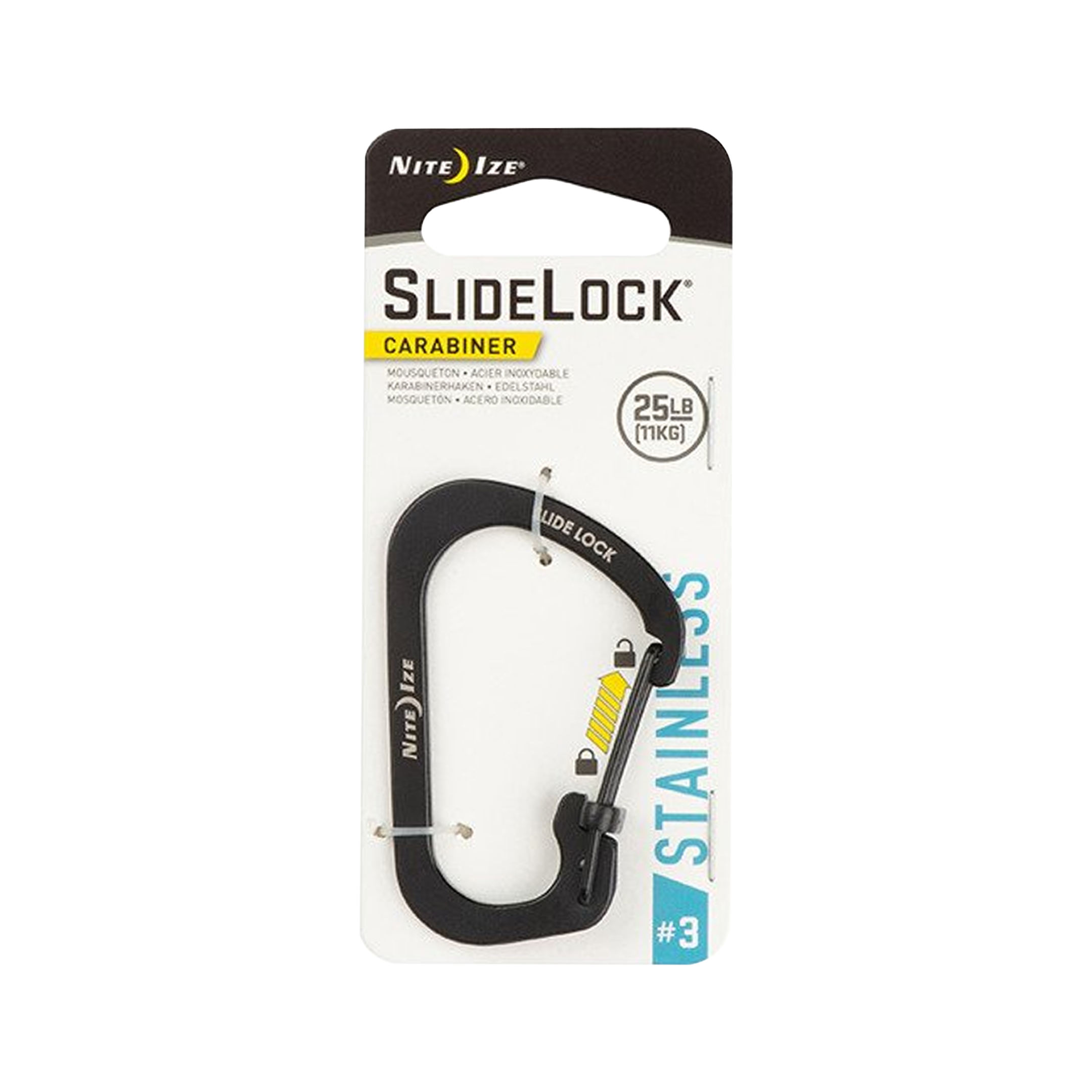 Carabiner Slide Lock #3-Black