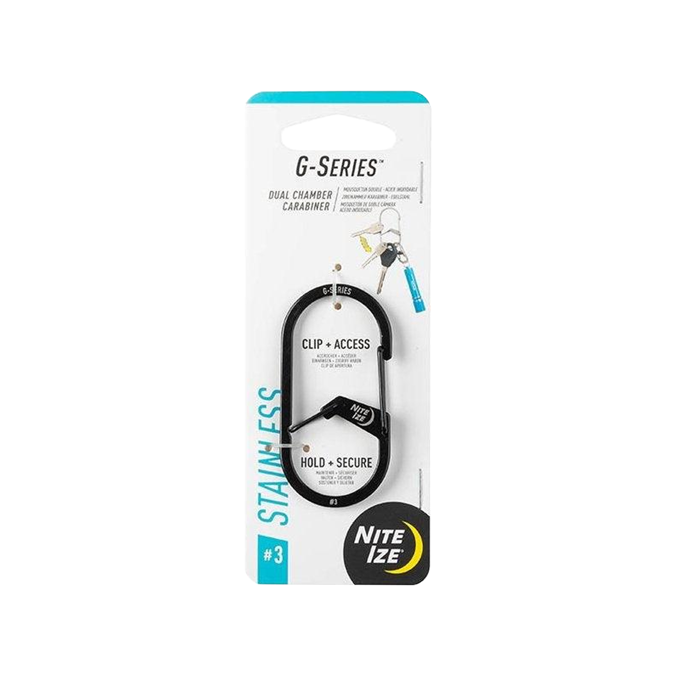 G-SeriesTM Dual Chamber Carabiner #3 - Black
