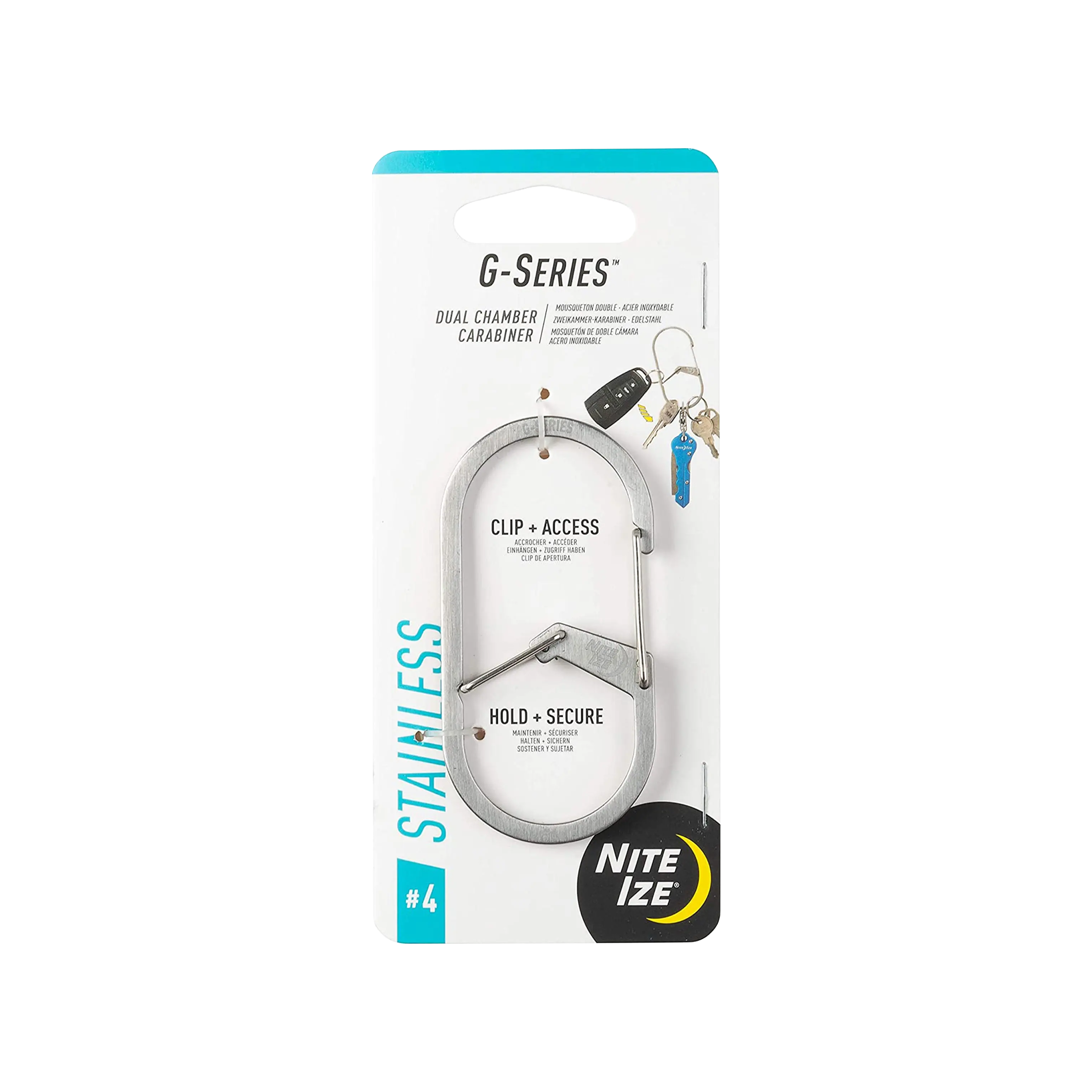 G-SeriesTM Dual Chamber Carabiner #4 - Stainless Steel