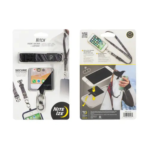 HitchTM Phone Anchor + Lanyard - Black