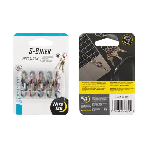 S-Biner MicroLock Aluminum - 5 Pack - Spectrum