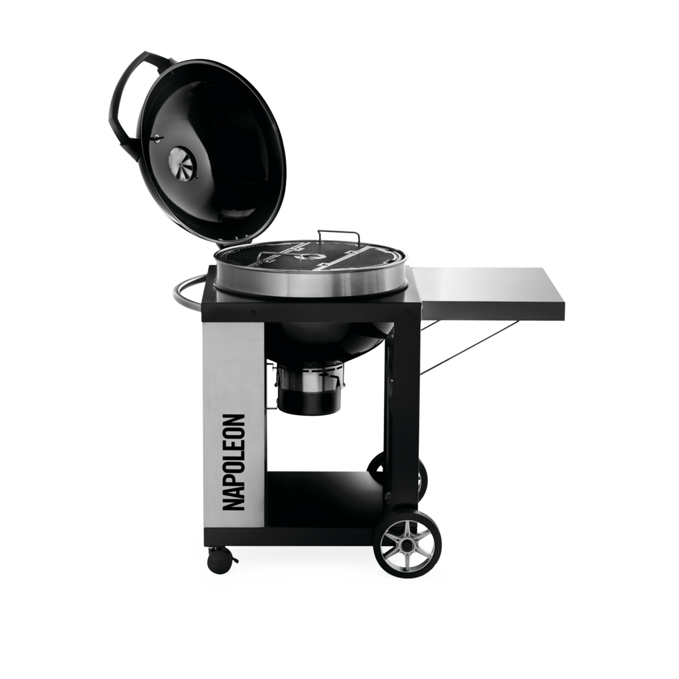 Pro Cart Charcoal Kettle Grill - Black