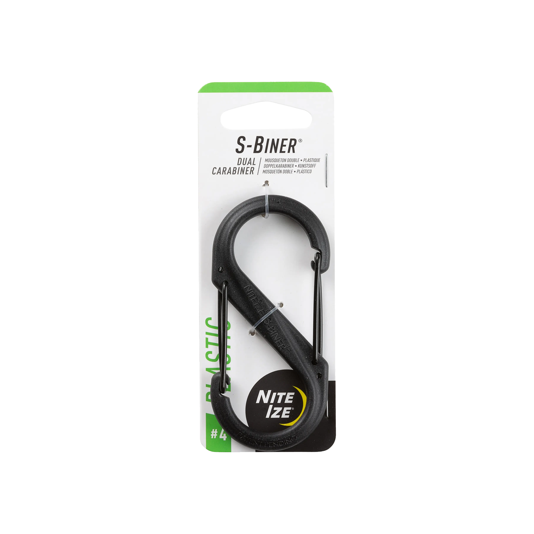 S-Biner® Plastic Dual Carabiner #4 - Black