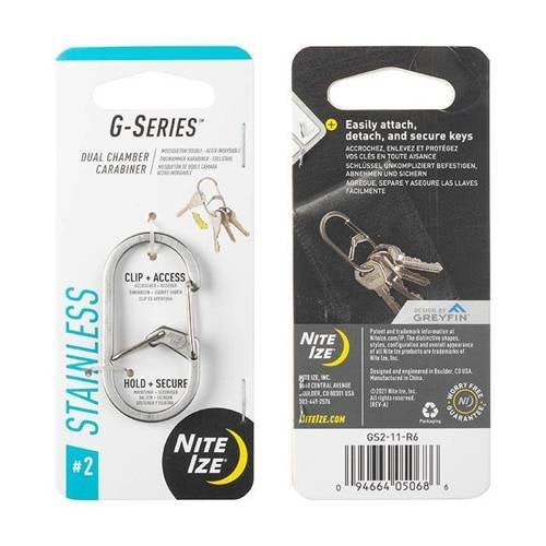 G-SeriesTM Dual Chamber Carabiner #2 - Stainless Steel