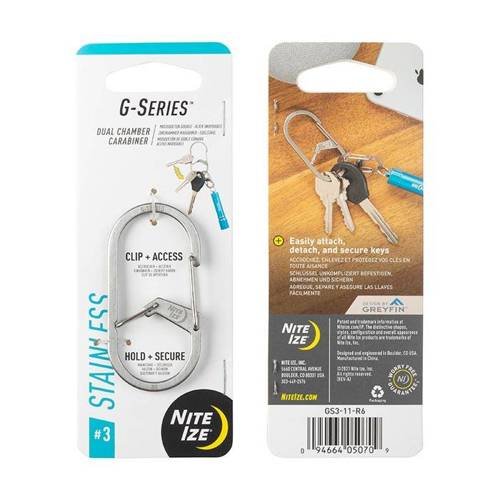 G-SeriesTM Dual Chamber Carabiner #3 - Stainless Steel