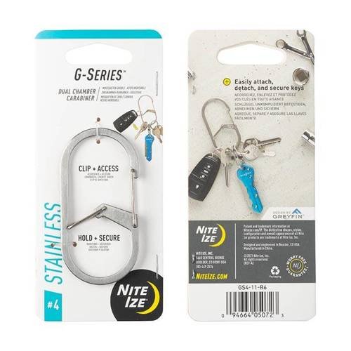 G-SeriesTM Dual Chamber Carabiner #4 - Stainless Steel