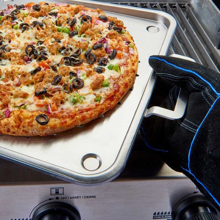 Gloves 2pcs - Black Leather