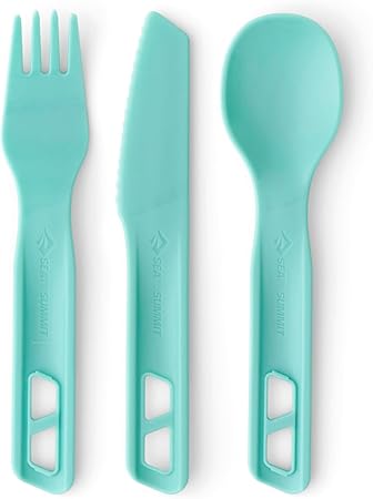 Passage Cutlery Set [3 Piece] Blue Fork, Spoon and Knife Aqua Sea Blue