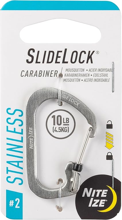 SlideLock® Carabiner Stainless Steel #2 - Stainless