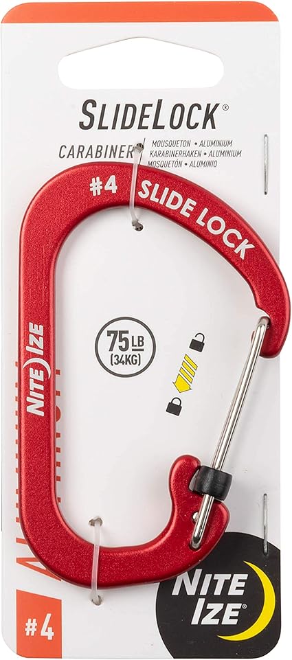 Slidelock® Carabiner Aluminum #4 - Red