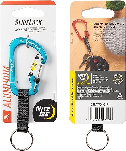 Slidelock Key Ring AL#3-Blue