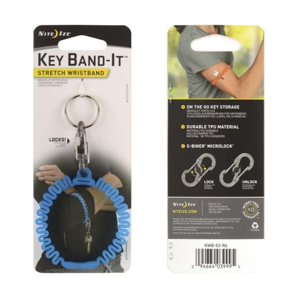 Key Band-ItTM Stretch Wristband - Blue