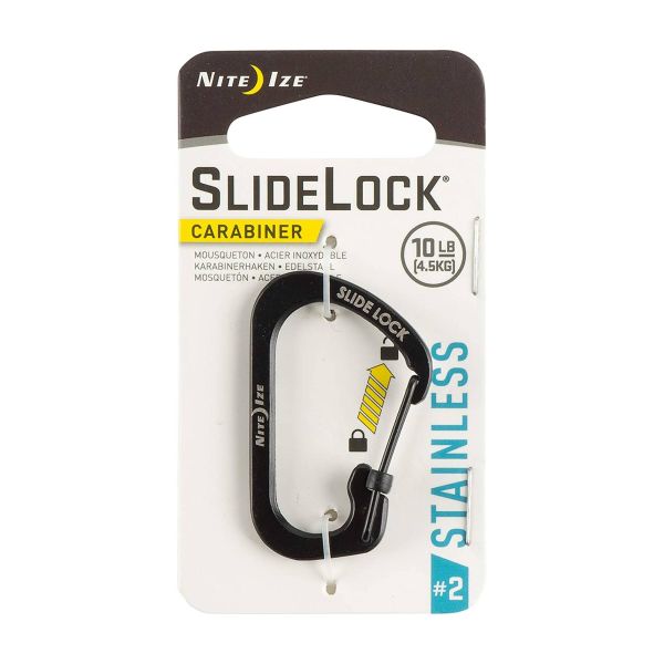 Slidelock® Carabiner Stainless Steel #2 - Black