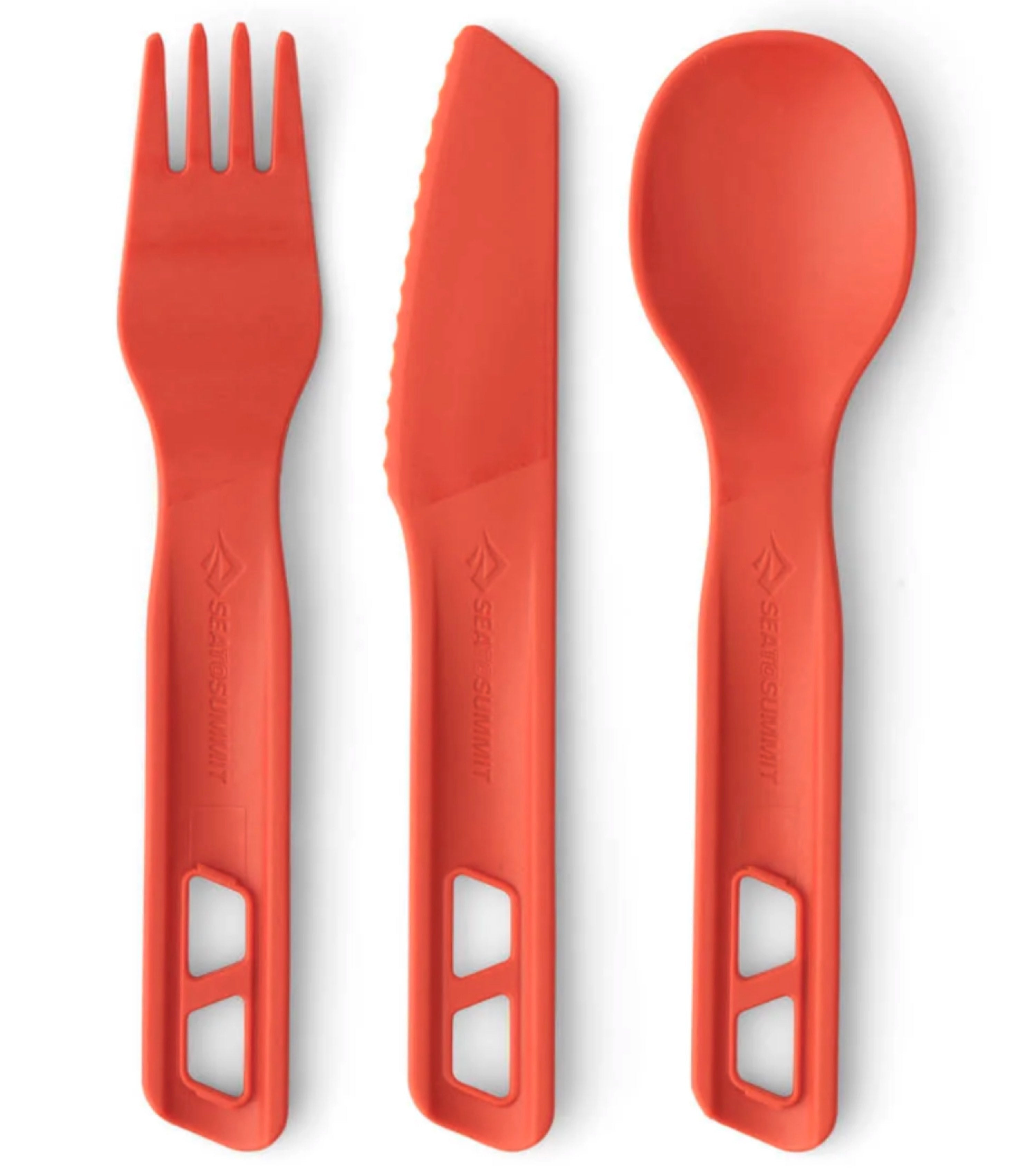 Passage Cutlery Set [3 Piece] Orange Fork, Spoon and Knife Spicy Orange