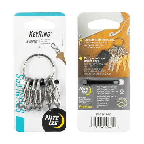 Keyring Steel - S-Biner - Stainless