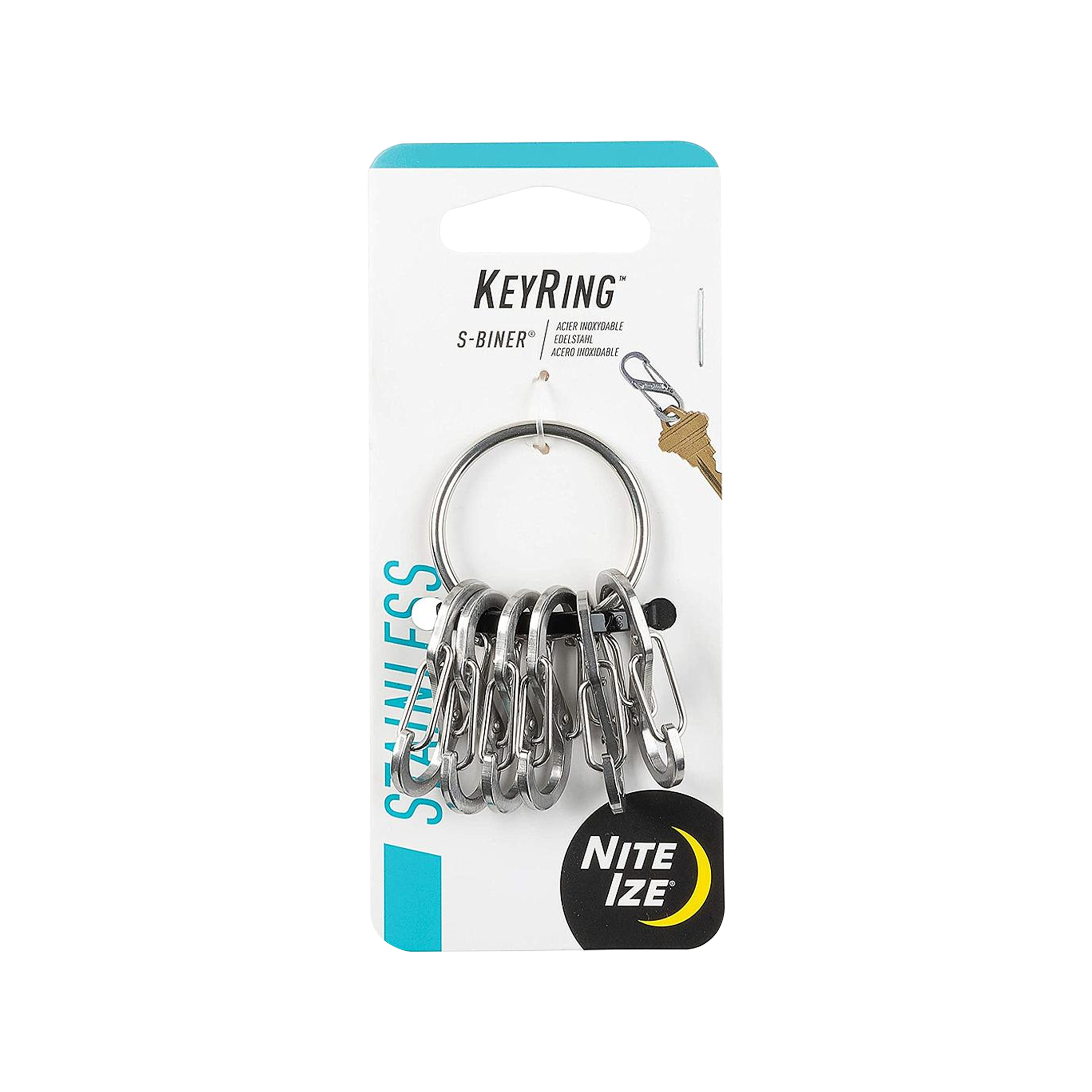 Keyring Steel - S-Biner - Stainless