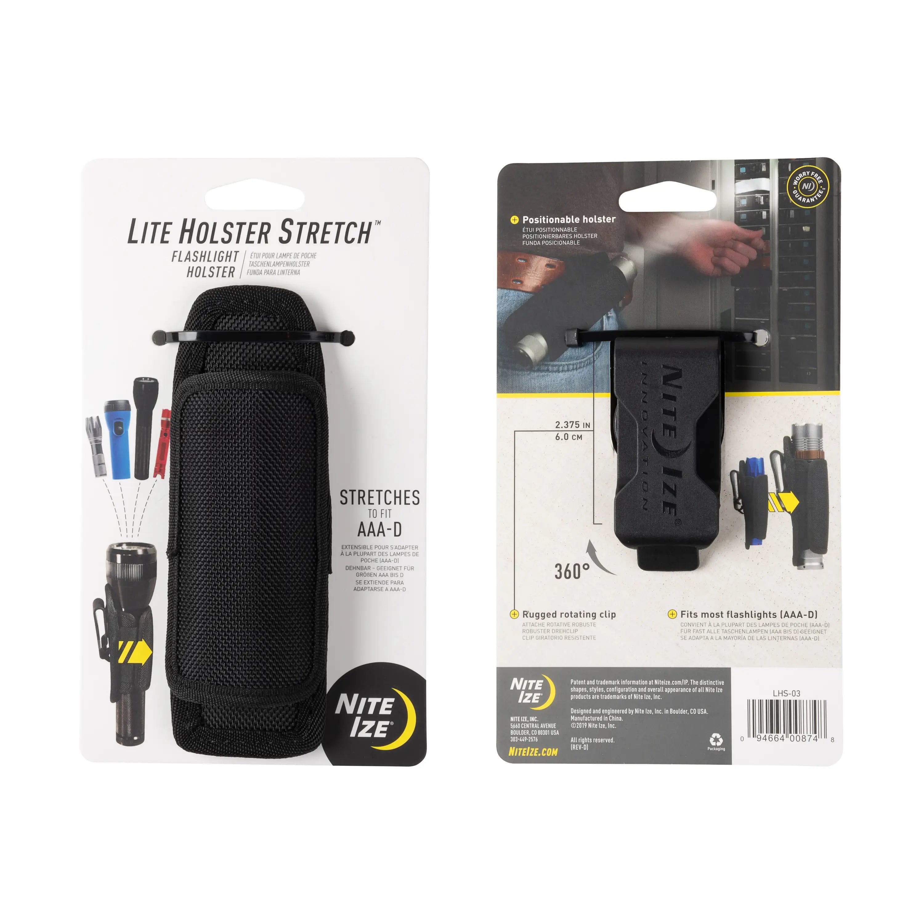 Lite Holster StretchTM Flashlight Holster