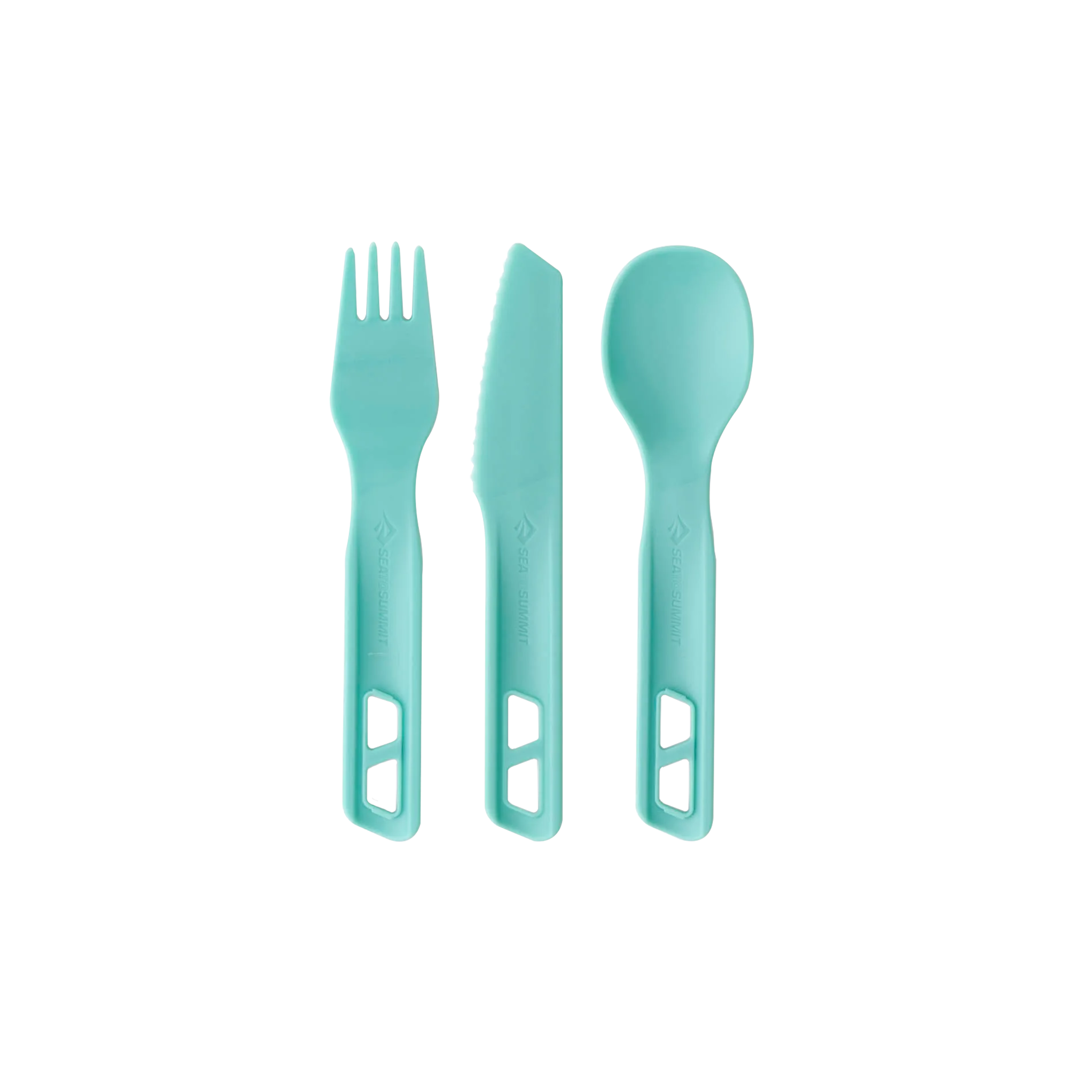 Passage Cutlery Set [3 Piece] Blue Fork, Spoon and Knife Aqua Sea Blue