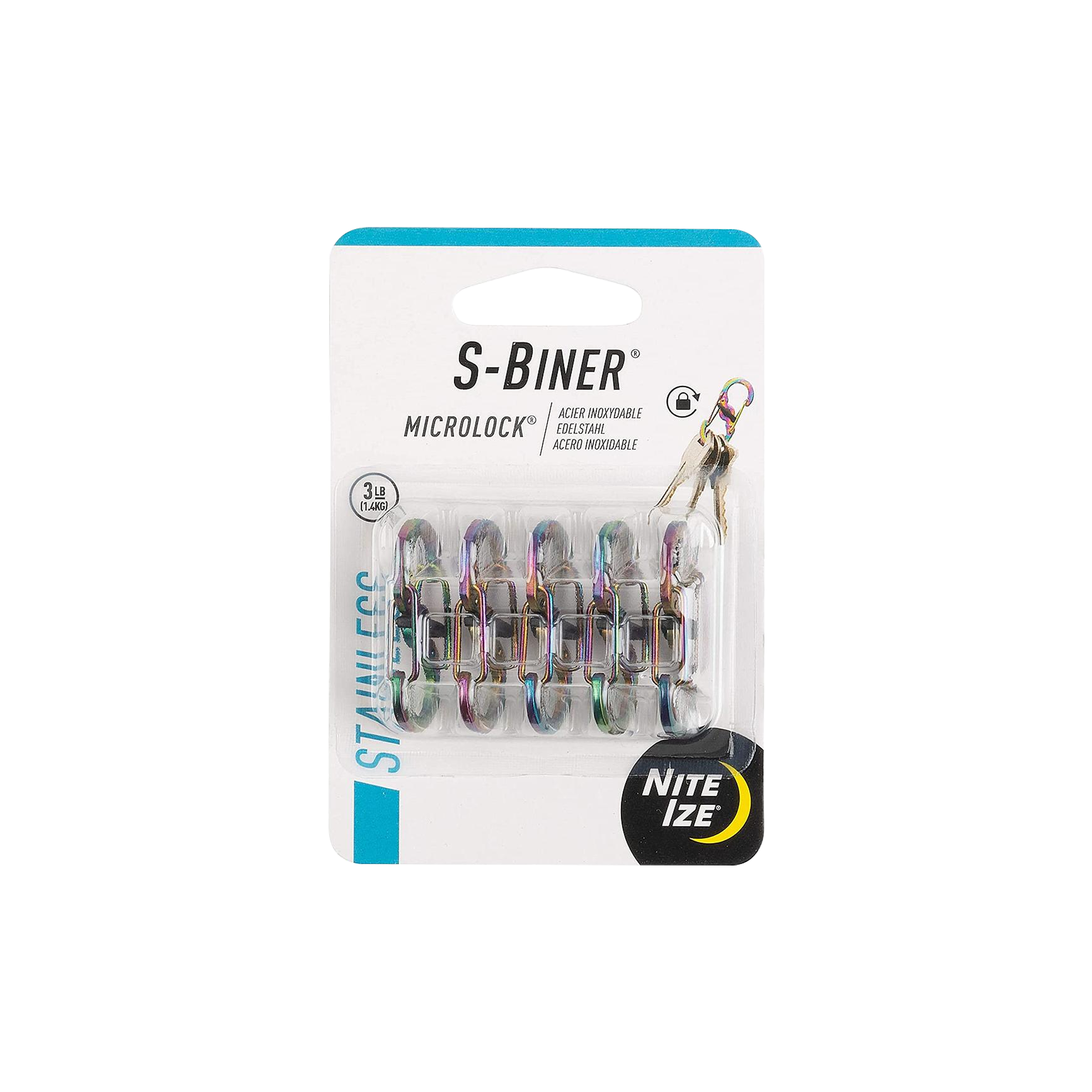 S-Biner MicroLock Aluminum - 5 Pack - Spectrum