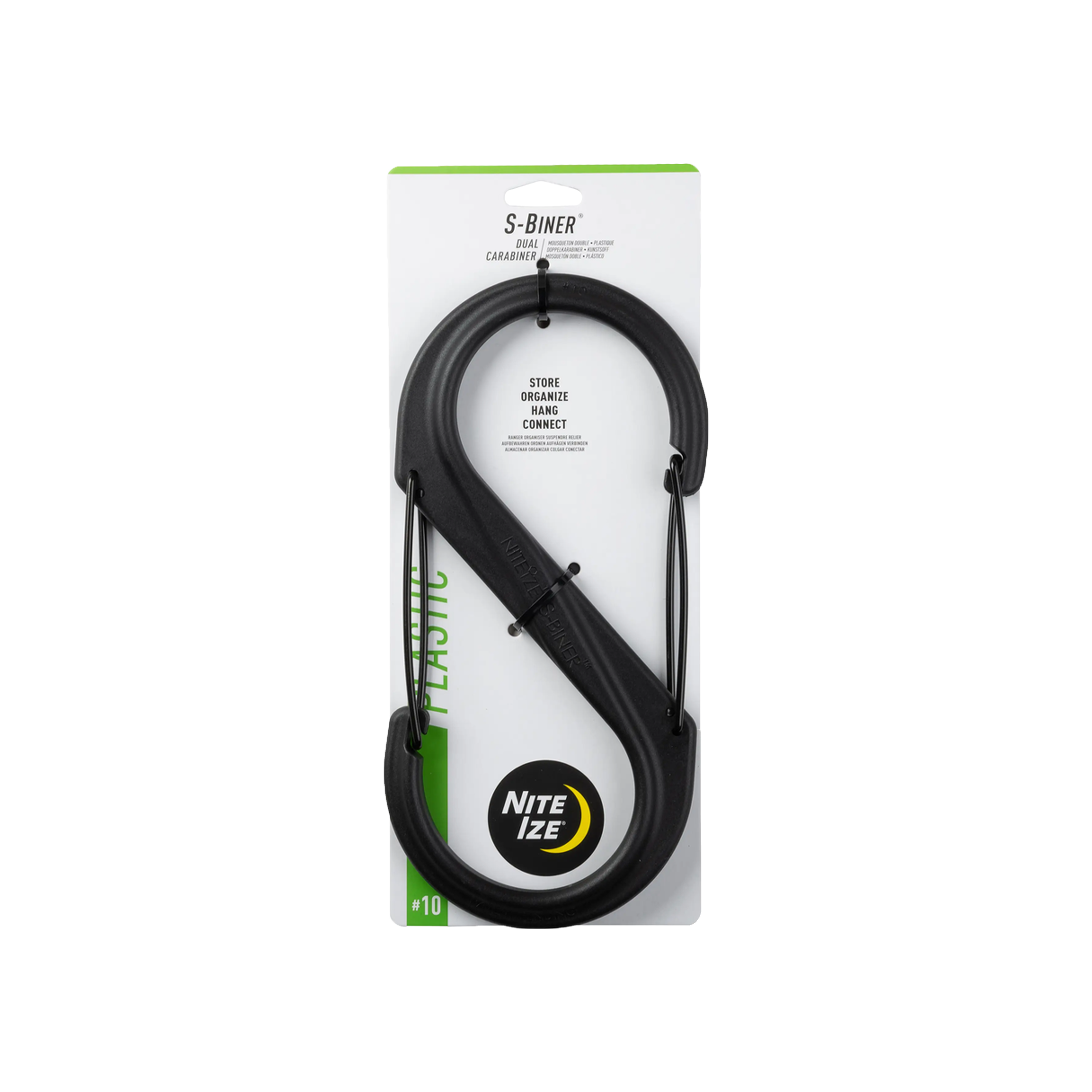 S-Biner® Dual CaraBiner Plastic #10 - Black/Black Gates