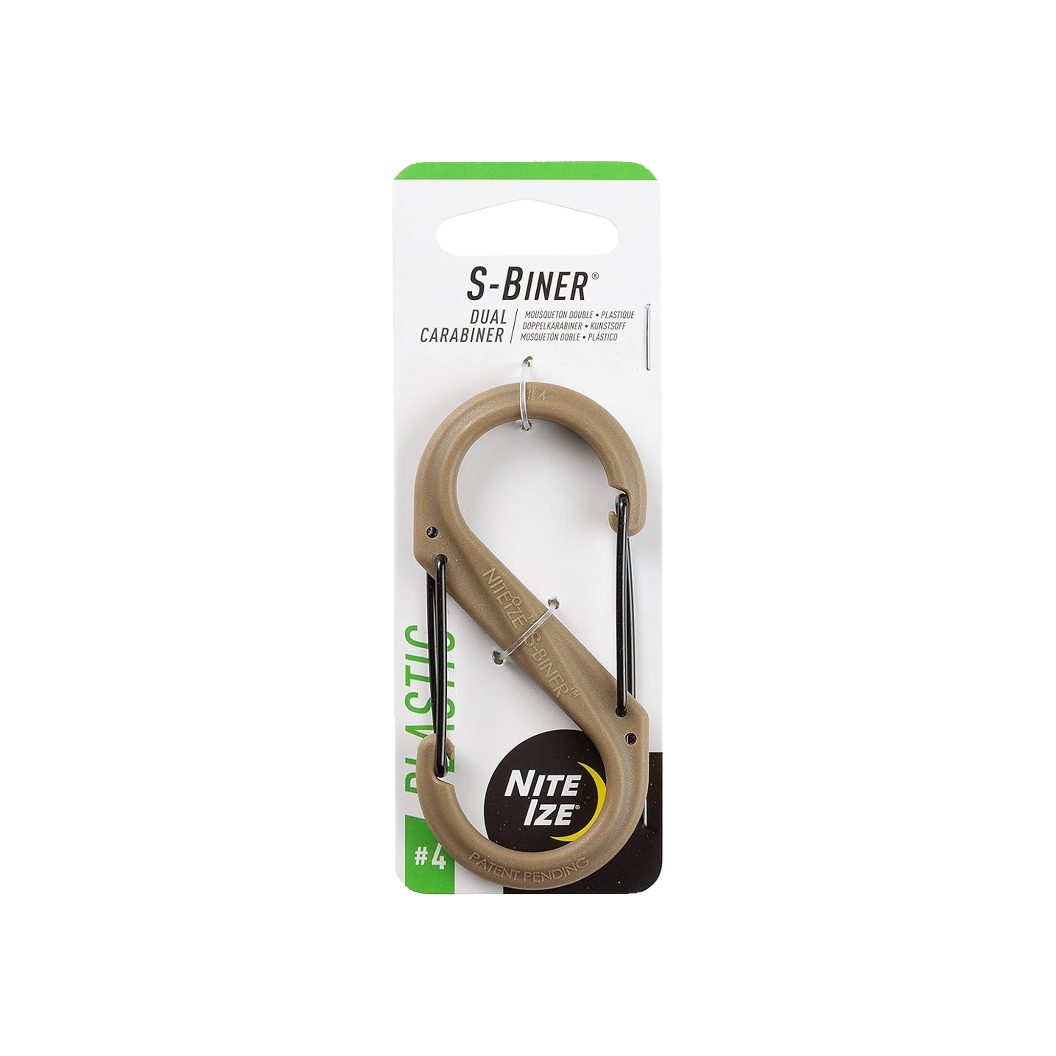 S-Biner® Plastic Dual Carabiner #4 - Coyote