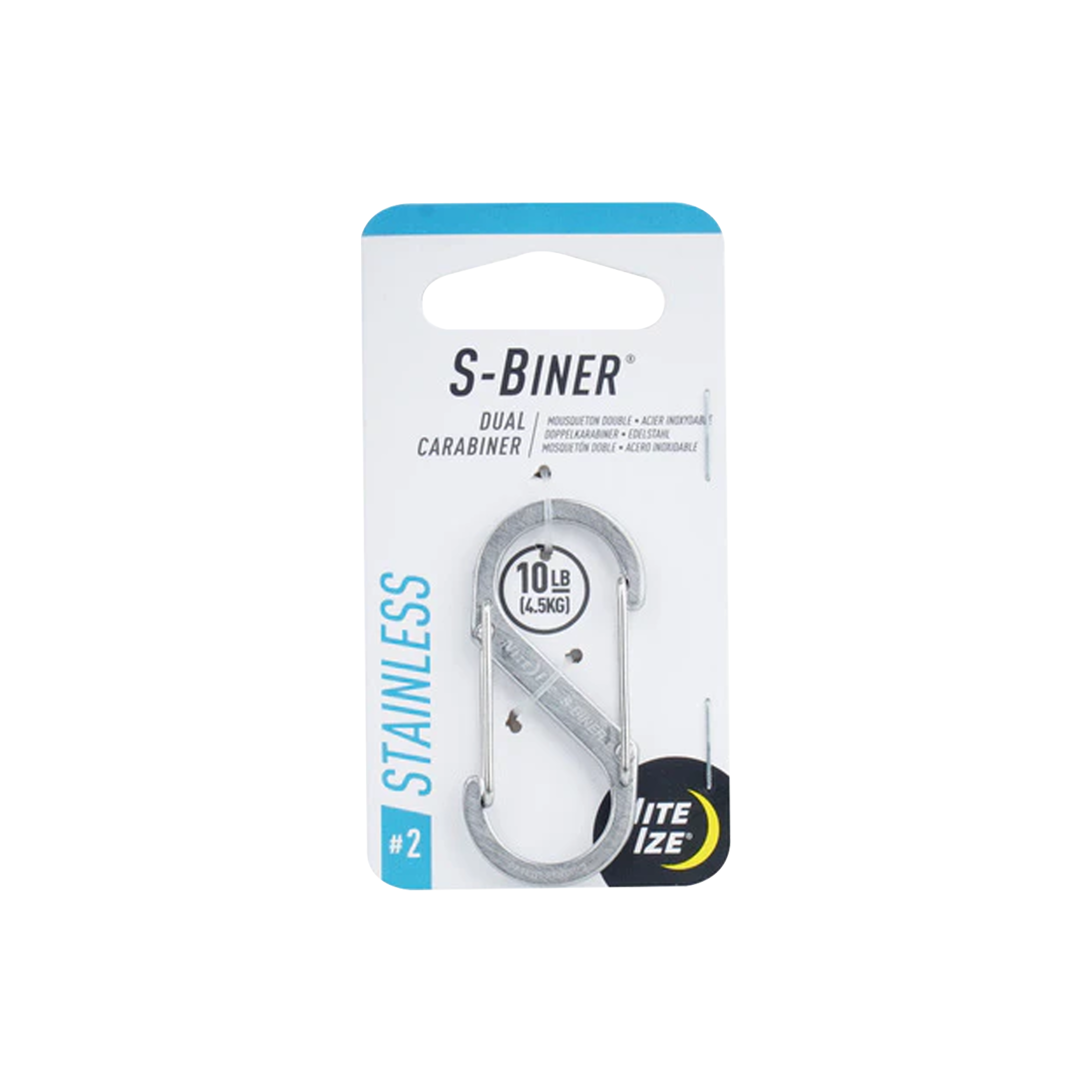 S-Biner® Stainless Steel Double Gated Carabiner #2 - Stainless