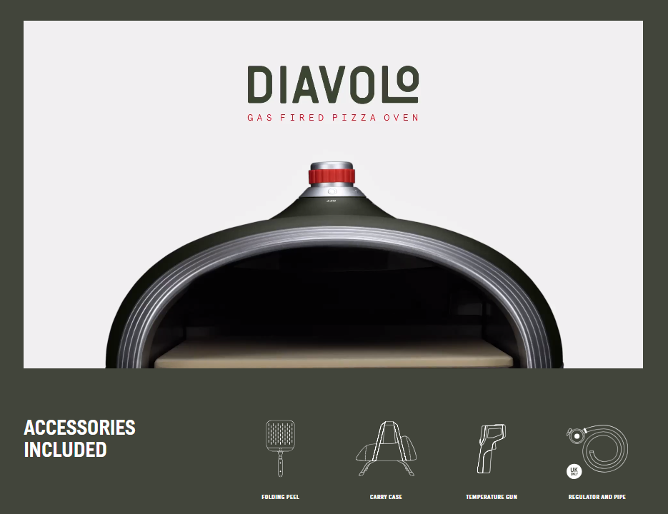 Diavolo Gas-Fired Oven - Green