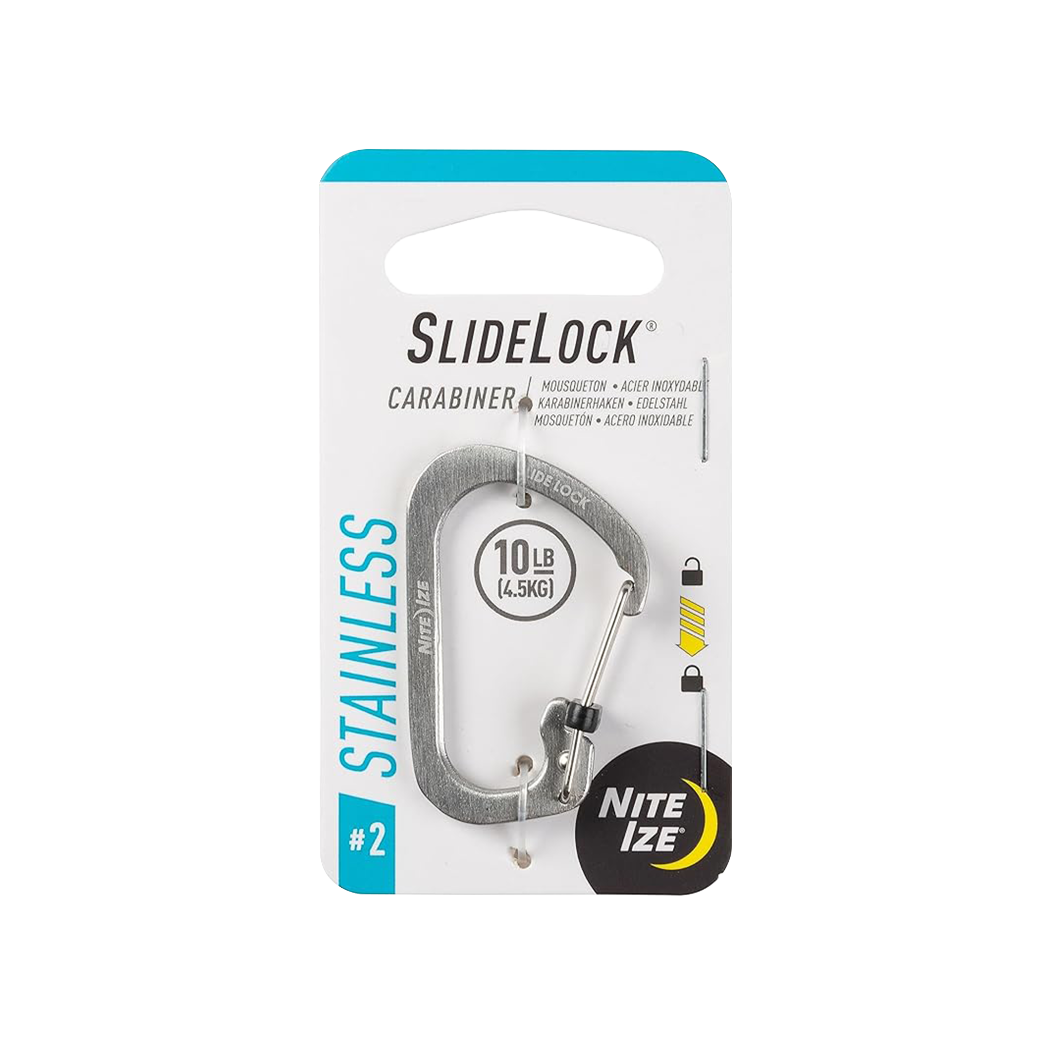 SlideLock® Carabiner Stainless Steel #2 - Stainless