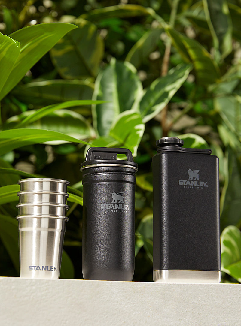 Adventure Shot Glass + Flask - Matt Black