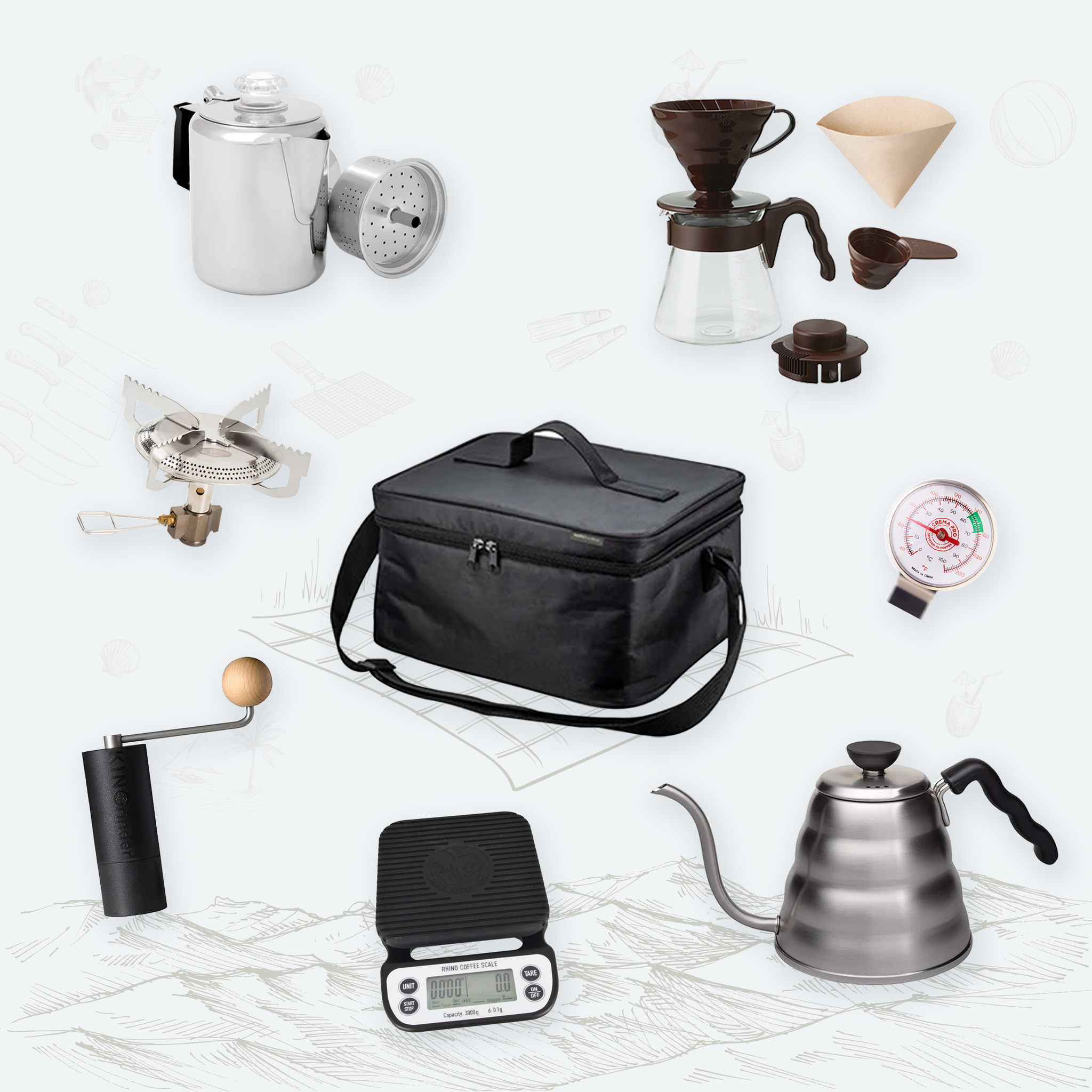 Camping Coffee and Tea Set