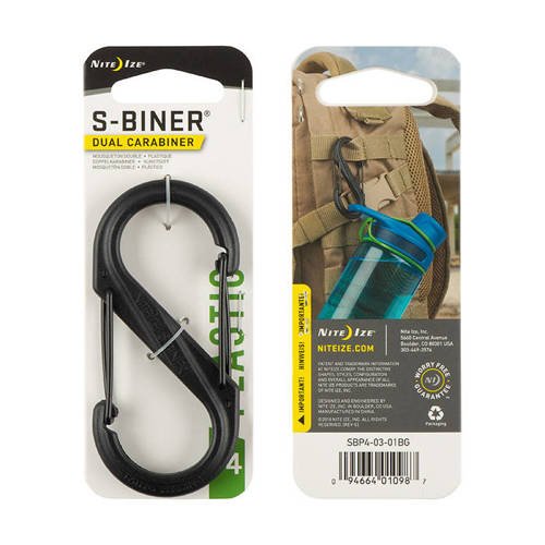 S-Biner® Plastic Dual Carabiner #4 - Black